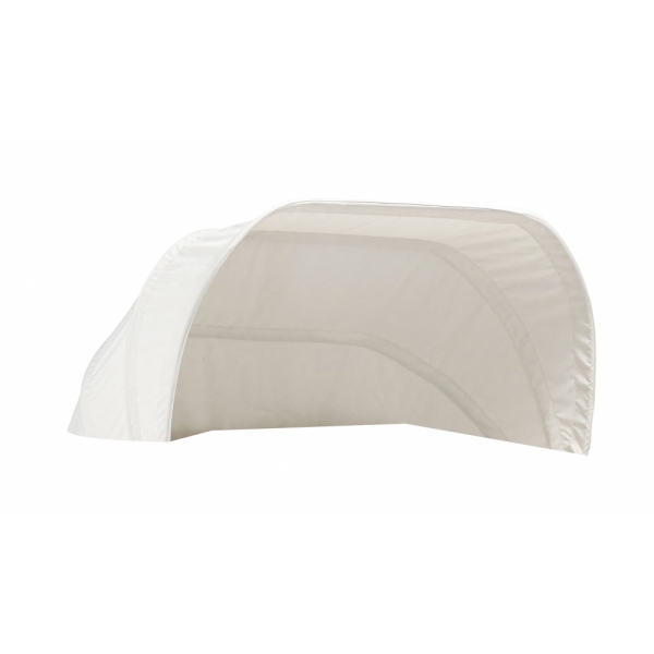Curl Alum Wicker Bed with Canopy 170504