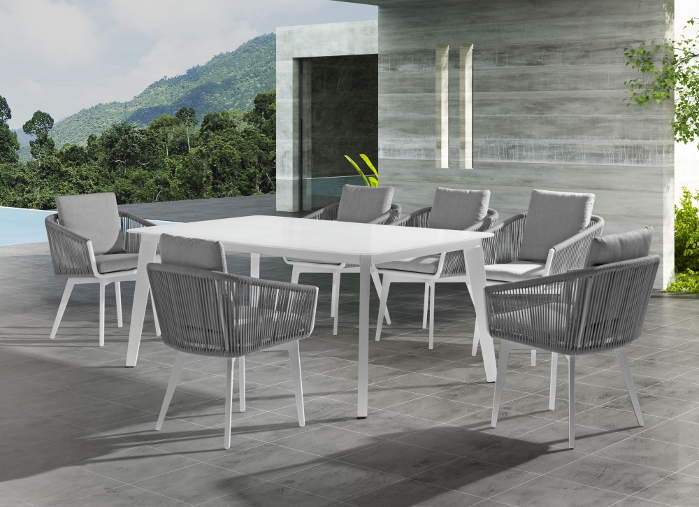 Diva Dining Table With Glass Top 170408, Diva Dining Room Furniture