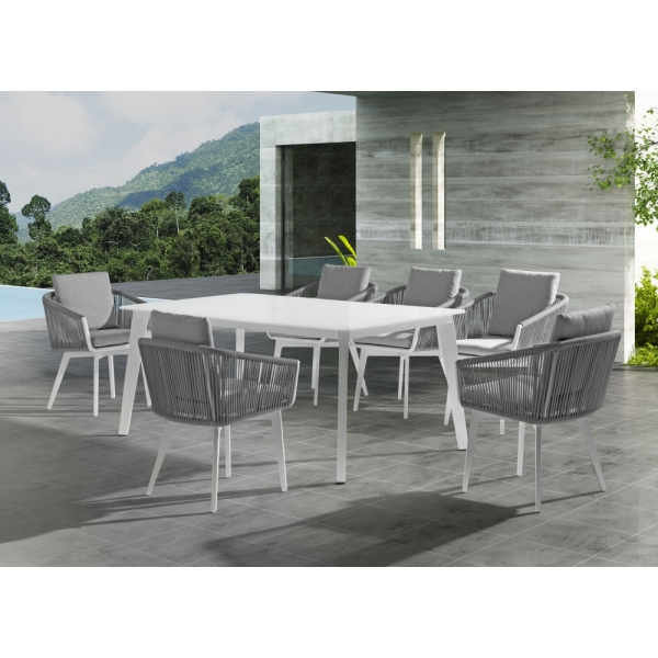 Diva Dining Table with Glass Top 170408